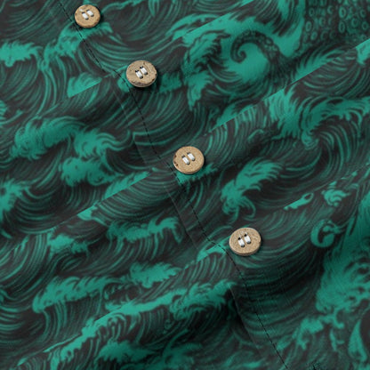 Linen Rogue Waves (Baja Remix) Hawaiian Shirt