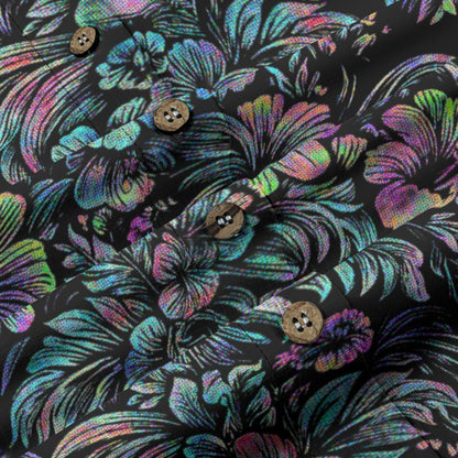 Linen Jungle Halftone Ladies Hawaiian Shirt