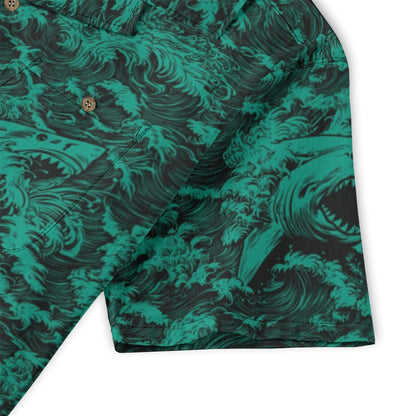 Linen Rogue Waves (Baja Remix) Hawaiian Shirt