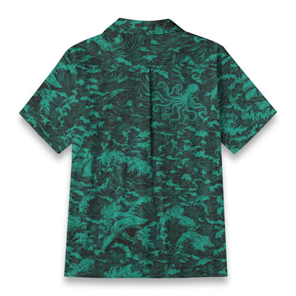 Linen Rogue Waves (Baja Remix) Hawaiian Shirt