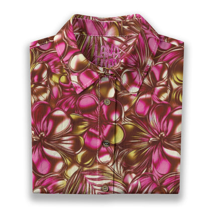 Linen Blossom Surge (Aurora Remix) Ladies Hawaiian Shirt