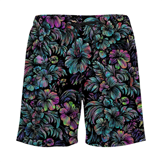 Jungle Haldtone Lined Swim Trunks