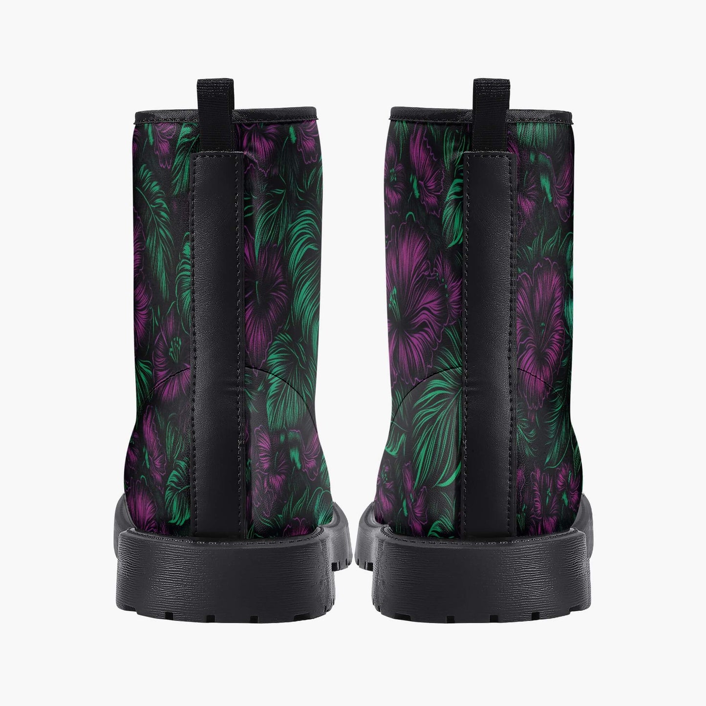 Midnight Bloom Combat Boots