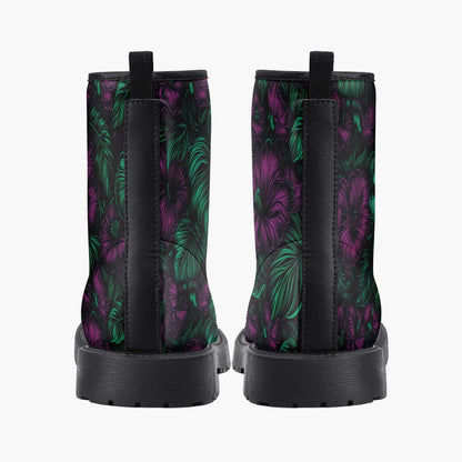 Midnight Bloom Combat Boots