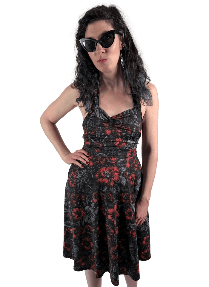 Crimson Bloom Dress