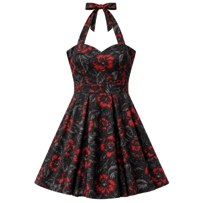 Crimson Bloom dress