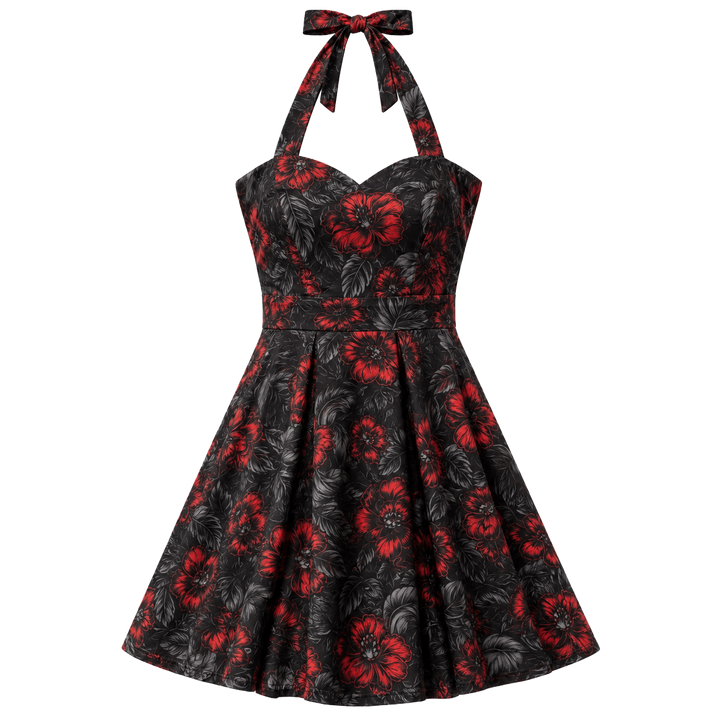 Crimson Bloom Dress