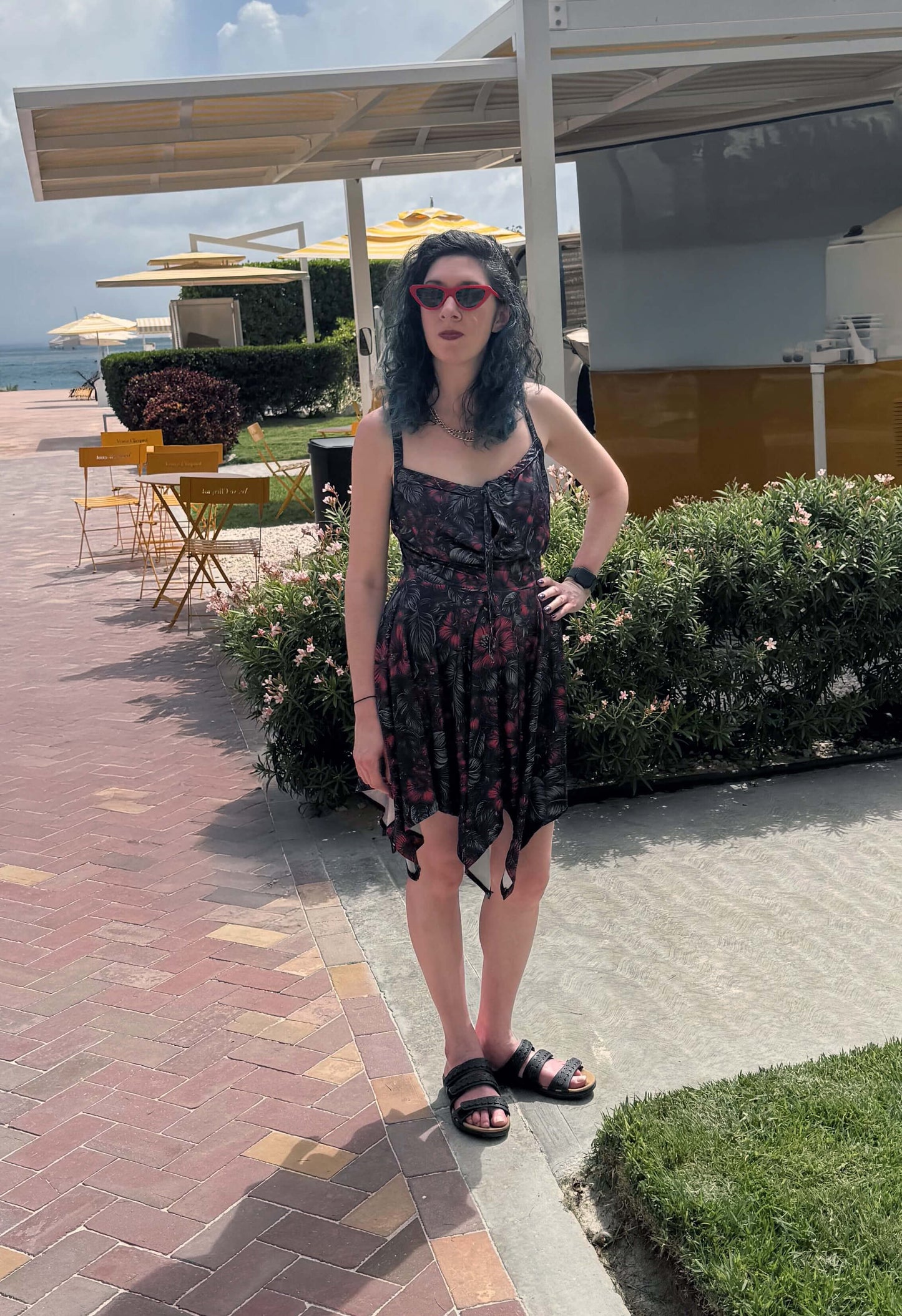 Midnight Bloom (Eclipse Remix) Hankerchief Dress