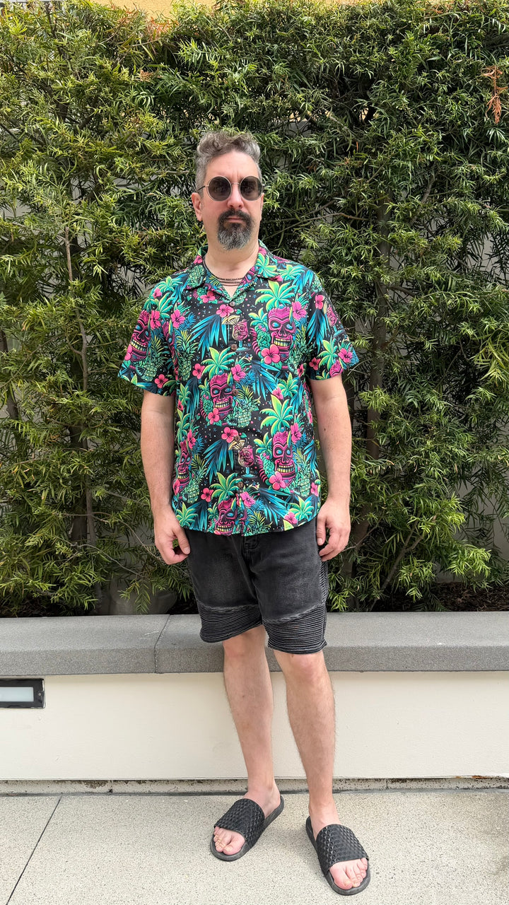 Neon Paradise Aloha Shirt (Men&