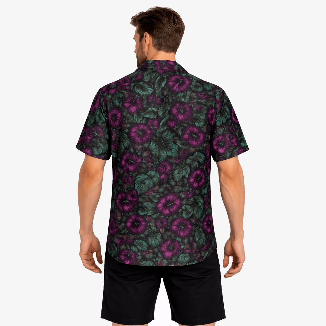 Midnight Bloom Aloha Shirt (Men&