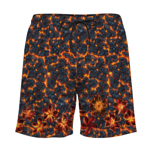 Volcanic Bloom Lined Swim Trunks