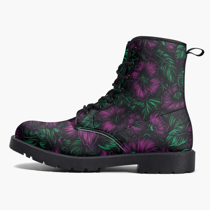 Midnight Bloom Combat Boots
