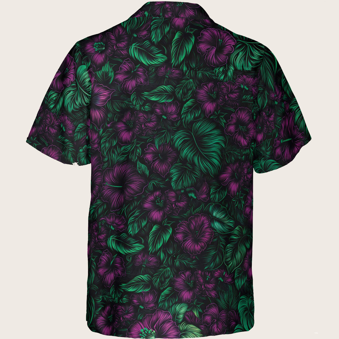 Midnight Bloom Aloha Shirt (Men&