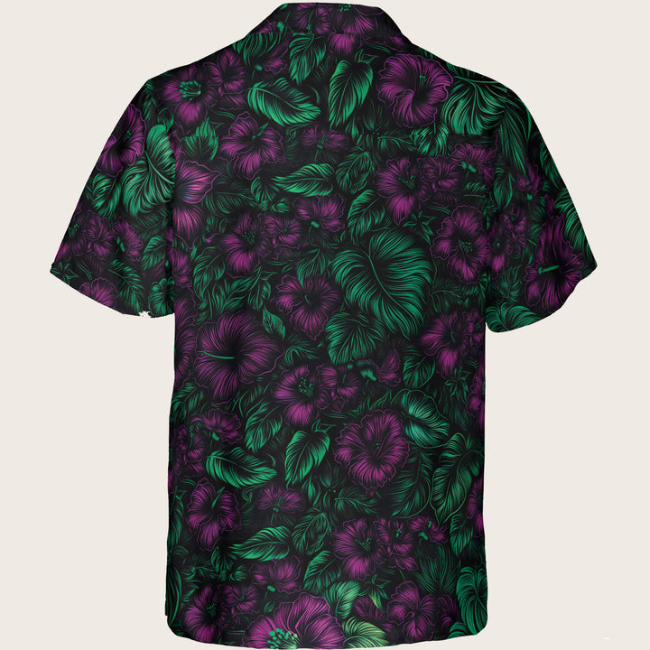 Midnight Bloom Aloha Shirt (Men&