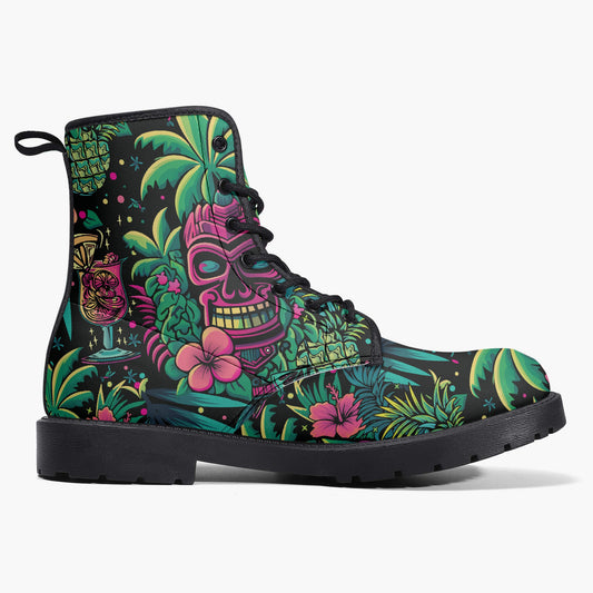 Neon Paradise Combat Boots