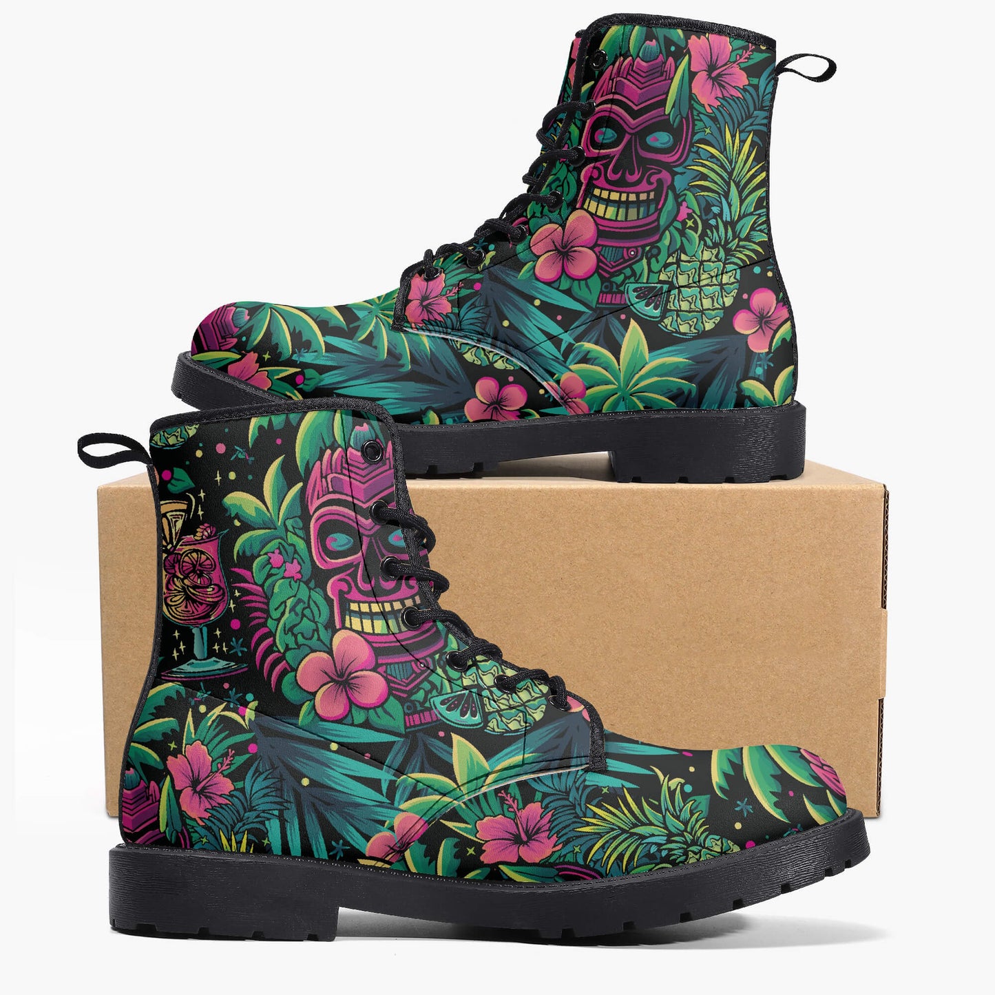 Neon Paradise Combat Boots