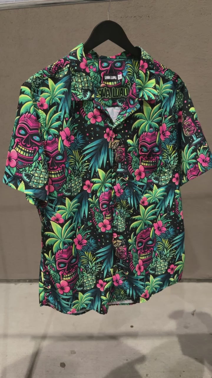 Neon Paradise Aloha Shirt (Men&