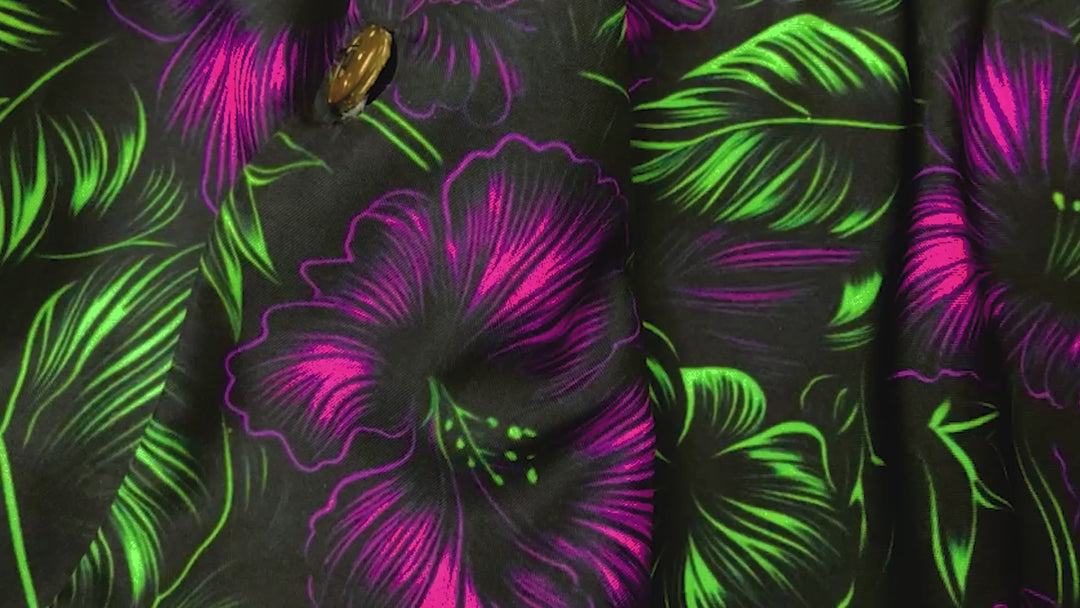 Midnight Bloom Aloha Shirt (Men&