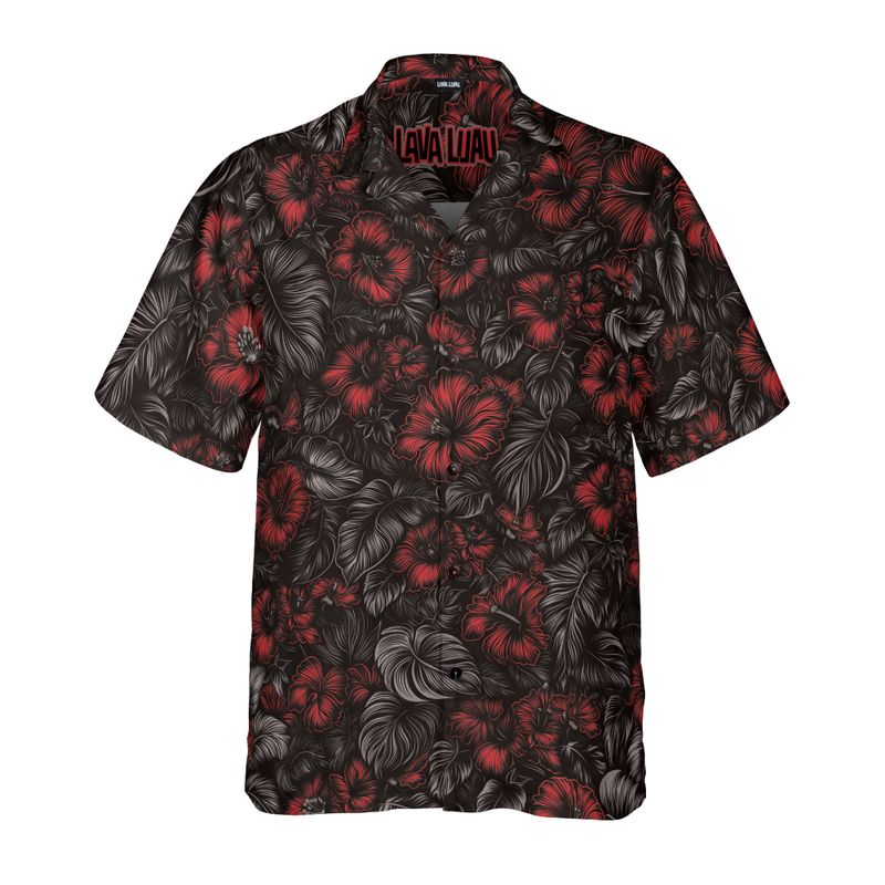 Midnight Bloom (Crimson Eclipse Remix) Hawaiian Shirt